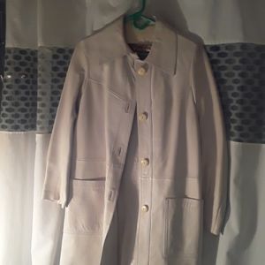 Full length leather coat